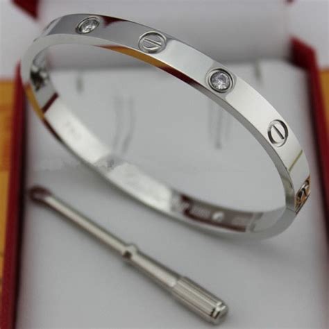 cartier white gold love bracelet replica|cartier love bracelet duplicate.